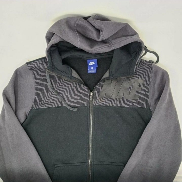 Nike Other - Nike Full Zip Hoodie Sweatshirt Jacket Black Gray Size Medium Track 861722